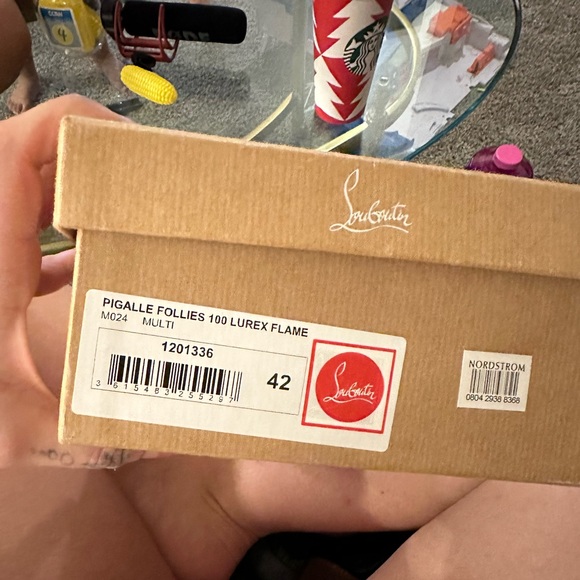 Christian Louboutin Pigalle Follies 100 Lurex Flame - Picture 5 of 5